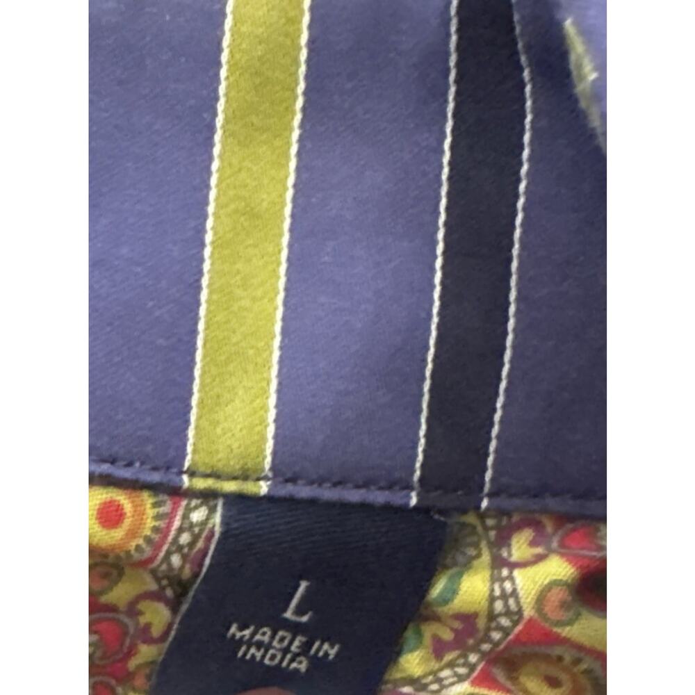 2 Robert Graham Men's Multi-Color Striped Flip Cuff Shirts Size Large. - Picture 10 of 14